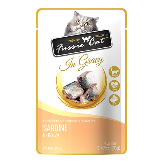 Fussie Cat GF Sardine in Gravy 2.47oz Pouch