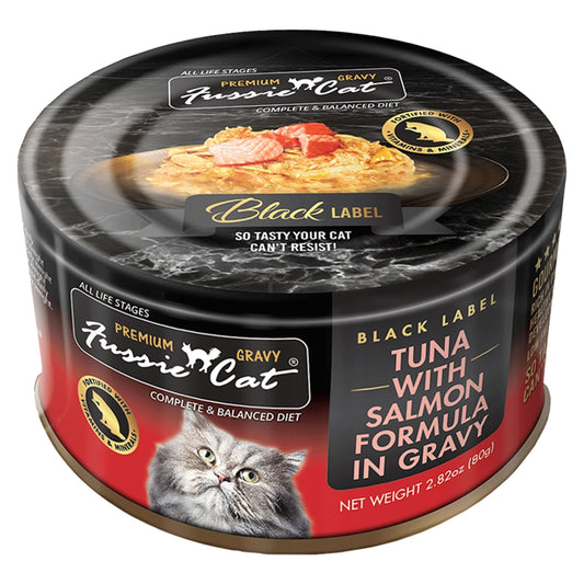 Fussie Cat Tuna with Salmon in Gravy (2.47oz)