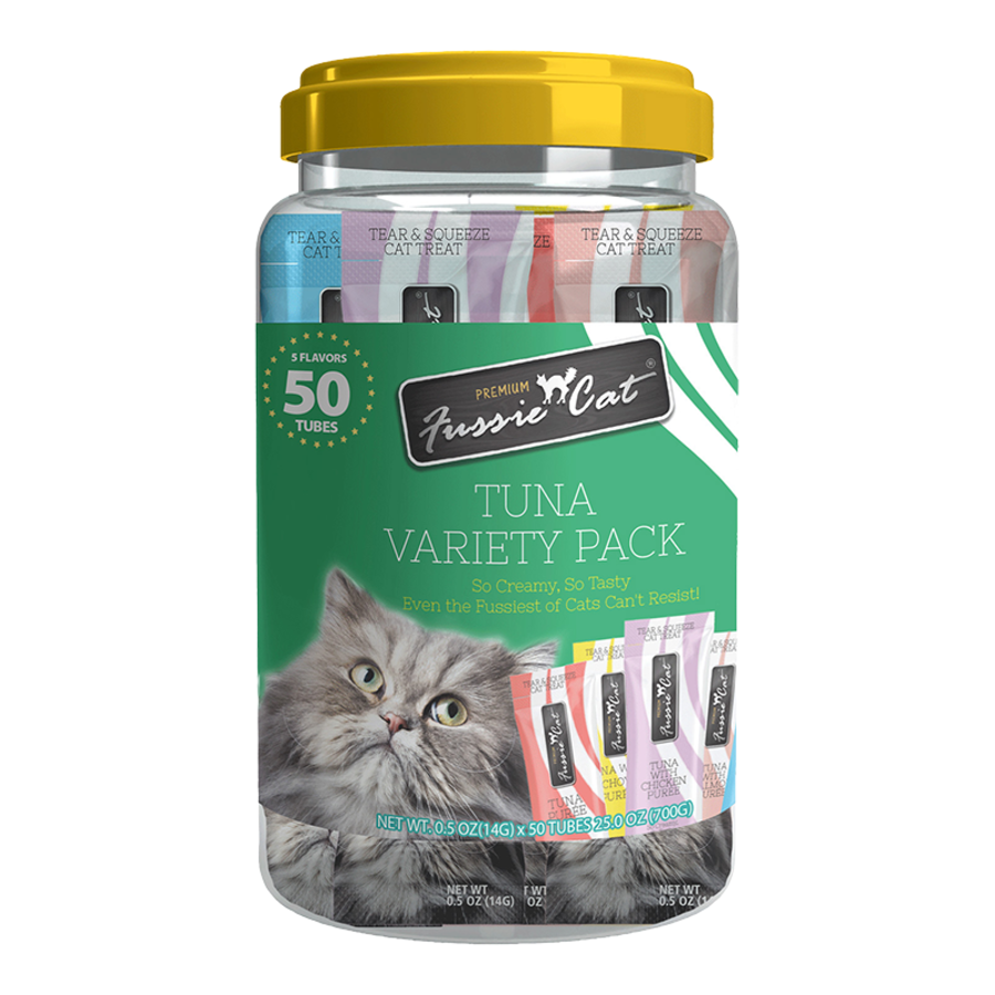 Fussie Cat Puree Treats Tuna Varity Pack 50ct