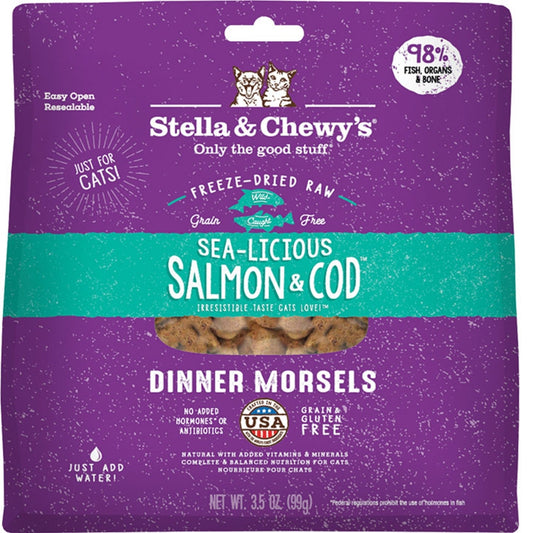 Stella & Chewy's Cat FD Salmon/Cod Morsels 3.5 oz