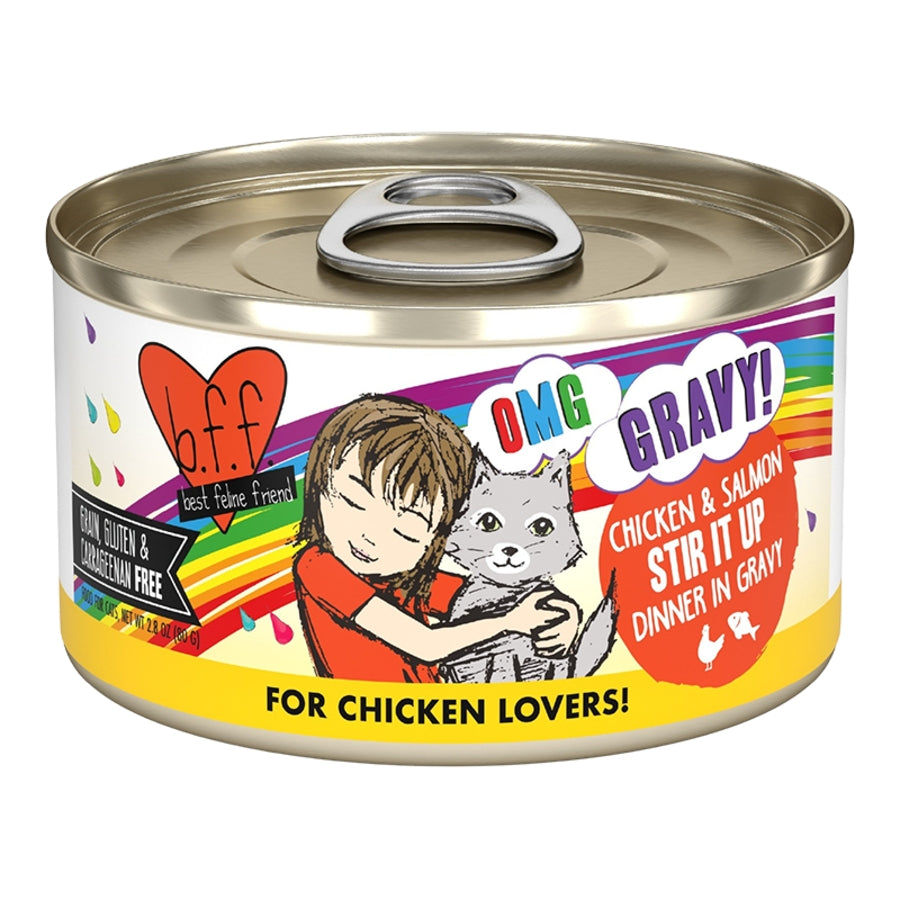 BFF OMG Stir It Up Chicken/Salmon in Gravy 2.8oz