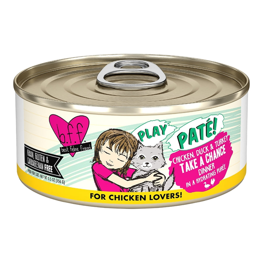 BFF Cat Play Pate Take A Chance Chicken, Duck & Turkey (5.5oz)