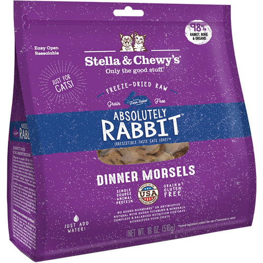 Stella & Chewy's FD Rabbit Morsels for Cats 18 oz