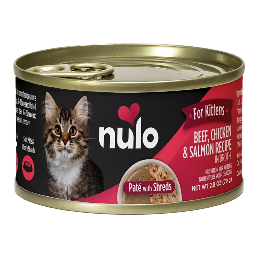 Nulo Beef, Chicken and Salmon Recipe - Kitten