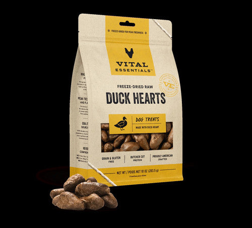 Vital Essentials FD Raw Duck Heart Dog Treats, 10 oz