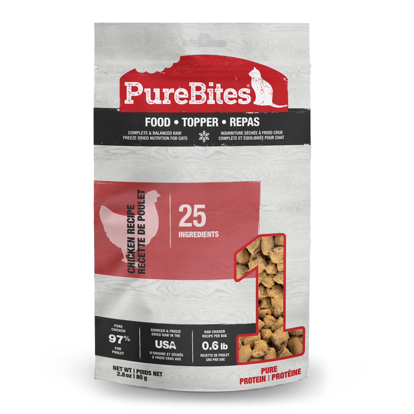 PureBites FD Chicken Recipe & Topper for Cats 2.8oz