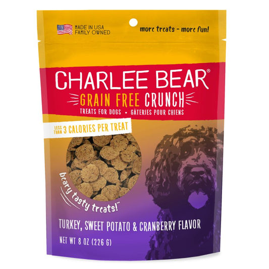 Charlee Bear Dog Treats - Turkey, Sweet Potato, Cranberry 8oz