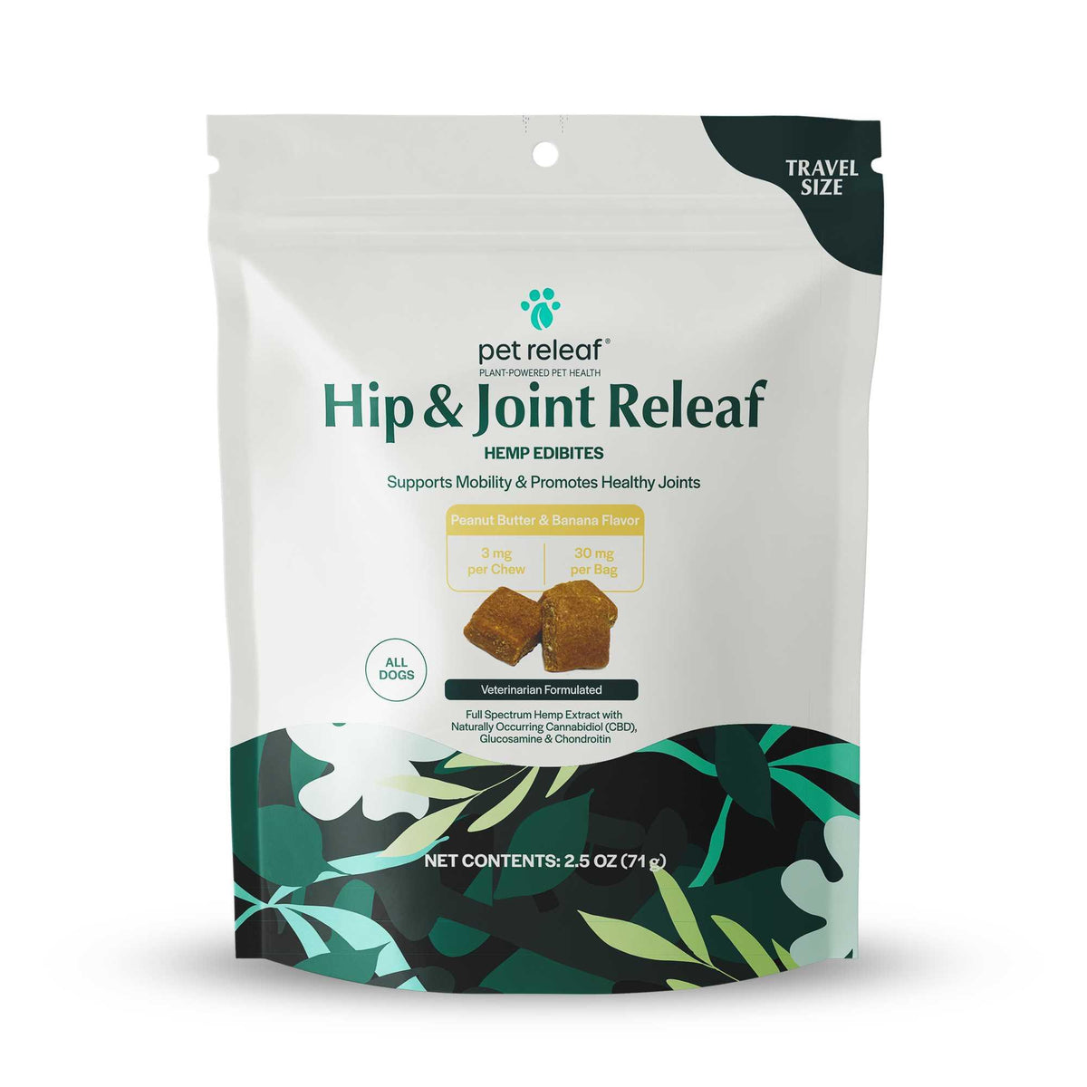 Pet Releaf Edibites Hip & Joint Releaf Travel Size (2.5oz)