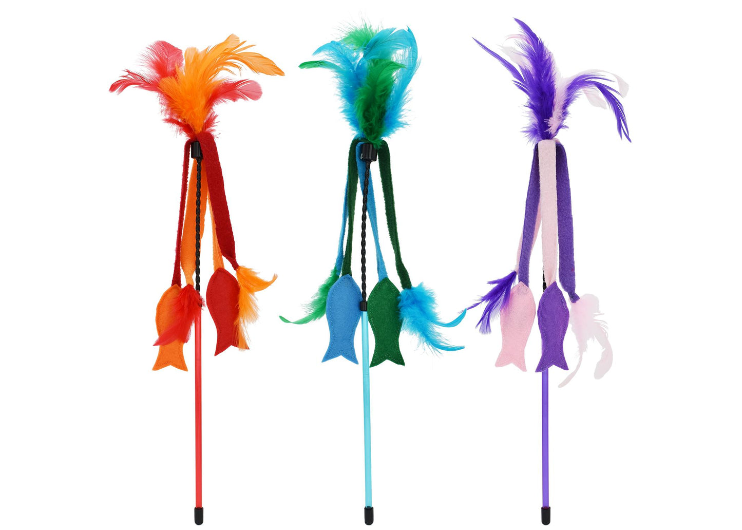 MultiPet Felt Fish Cat Wand