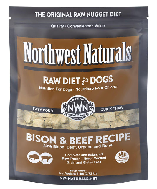 NW Naturals FZN Nugget Dog Bison/Beef 6lb