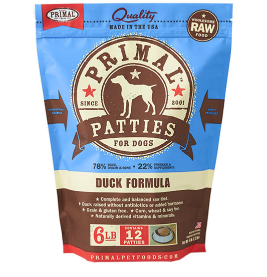 Primal Canine FZN Duck Formula 6lb Bag