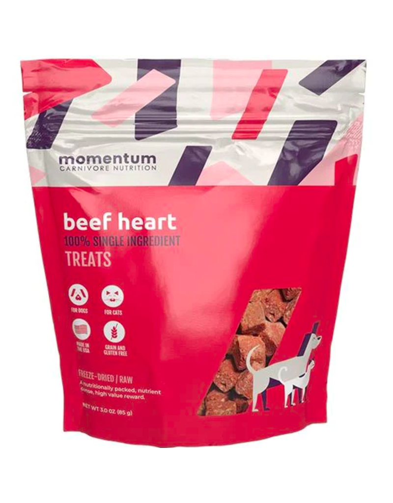 Momentum FD Beef Heart Treats for Dogs & Cats 3oz