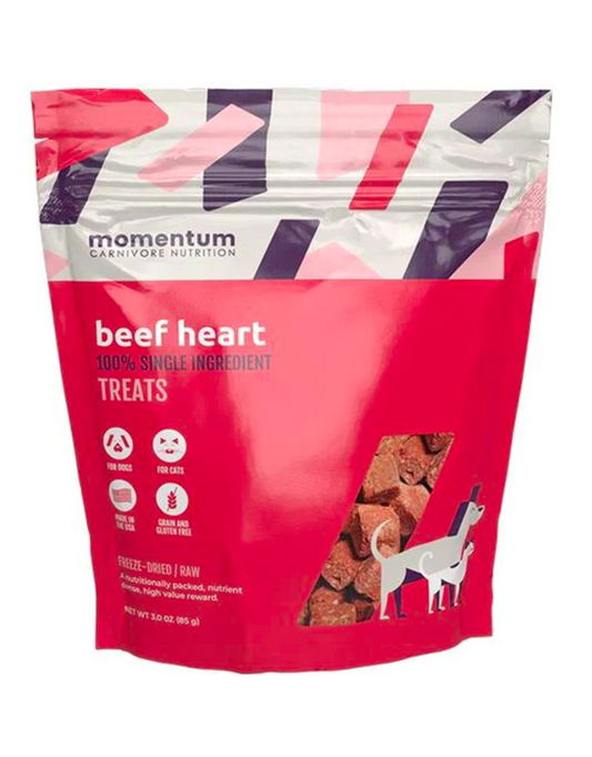 Momentum FD Beef Heart Treats for Dogs & Cats 3oz