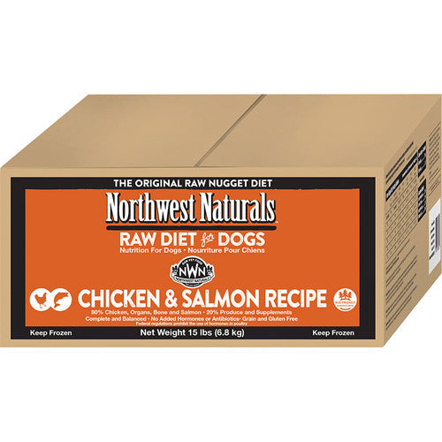 NW Naturals FZN Chicken & Salmon Formula for Dogs  Bulk Box15lb