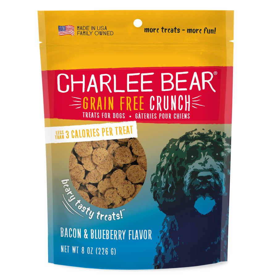 Charlee Bear Dog Treats - Bacon & Blueberry 8oz