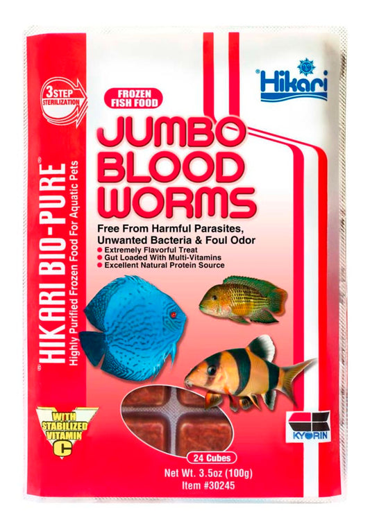 Hikari FZN Jumbo Bloodworm Cube Sheets 32 Cubes/3.5oz