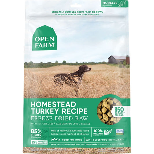 Open Farm FD Raw Homestead Turkey Recipe for Dogs 22oz