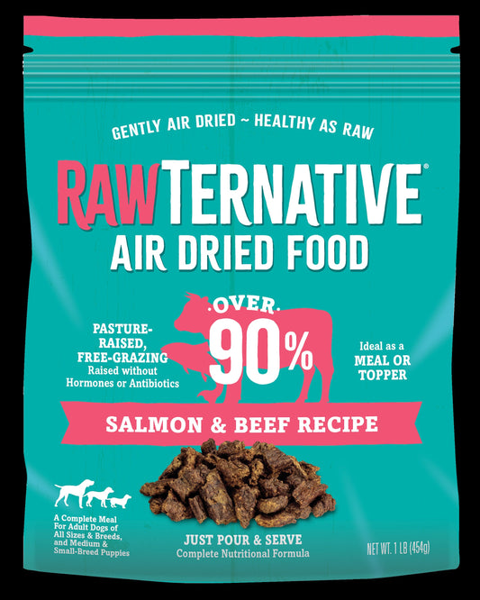 Grandma Mae's Rawternative Air Dried Dog Food 3lb- Salmon and Beef