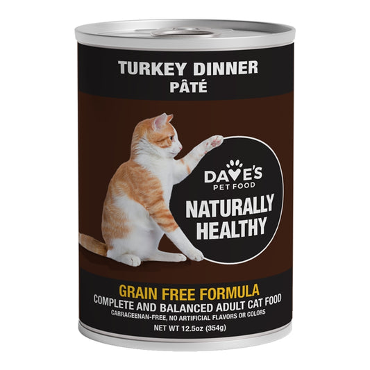 Dave's Naturally Healthy GF Turkey Cat Food 12.5oz Can
