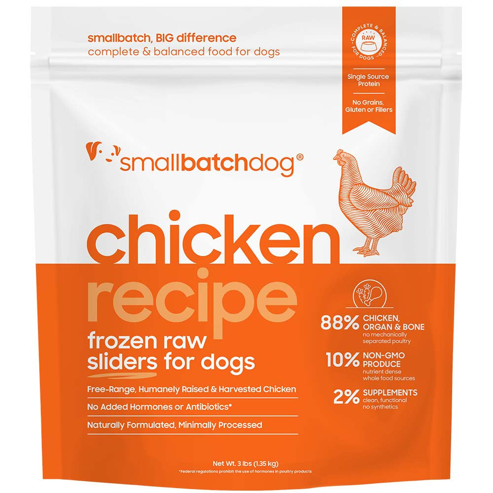 Smallbatch FZN Chicken Sliders for Dogs 3lb