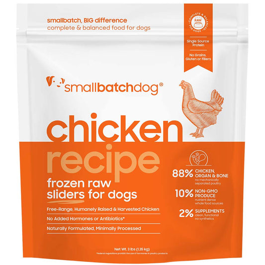 Smallbatch FZN Chicken Sliders for Dogs 3lb