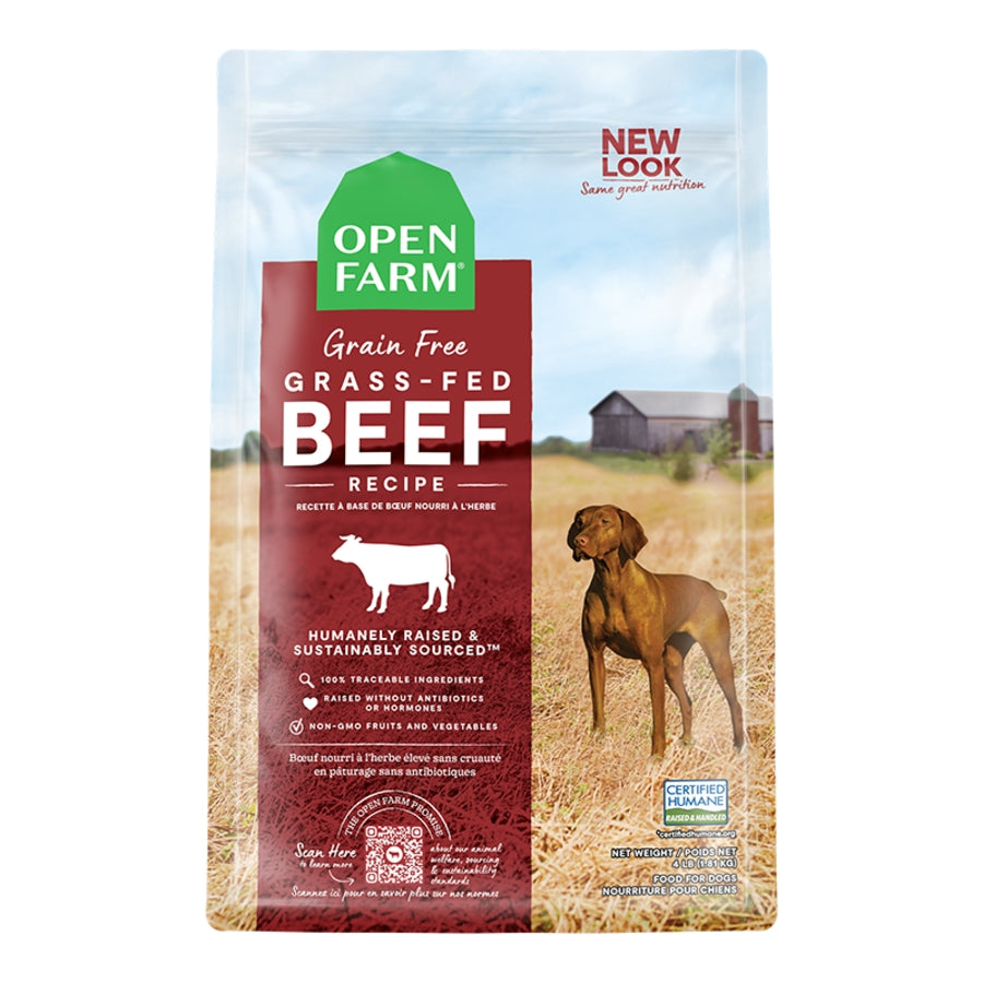 Open Farm GF Grass-Fed Beef Dog Kibble 4.5lb