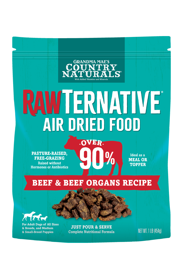Grandma Mae's Rawternative Air Dried Dog Food 3lb- Beef