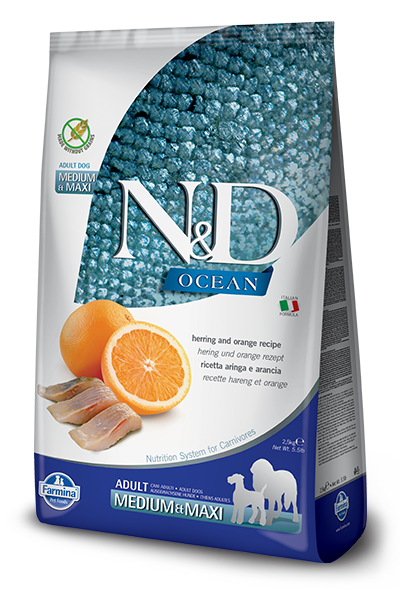 Farmina N&D Dog Ocean Cod/Spelt/Oats Med/Maxi 26.5lb