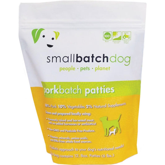 Smallbatch Dog Frozen Pork Patties 6lb