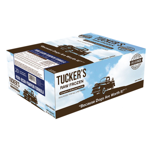 Tuckers Raw FZN for Dogs Food Pork Bison & Pumpkin Patties 20 lb