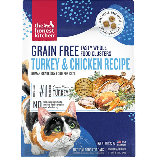 The Honest Kitchen Clusters GF Turkey & Chicken  for Cats 1lb