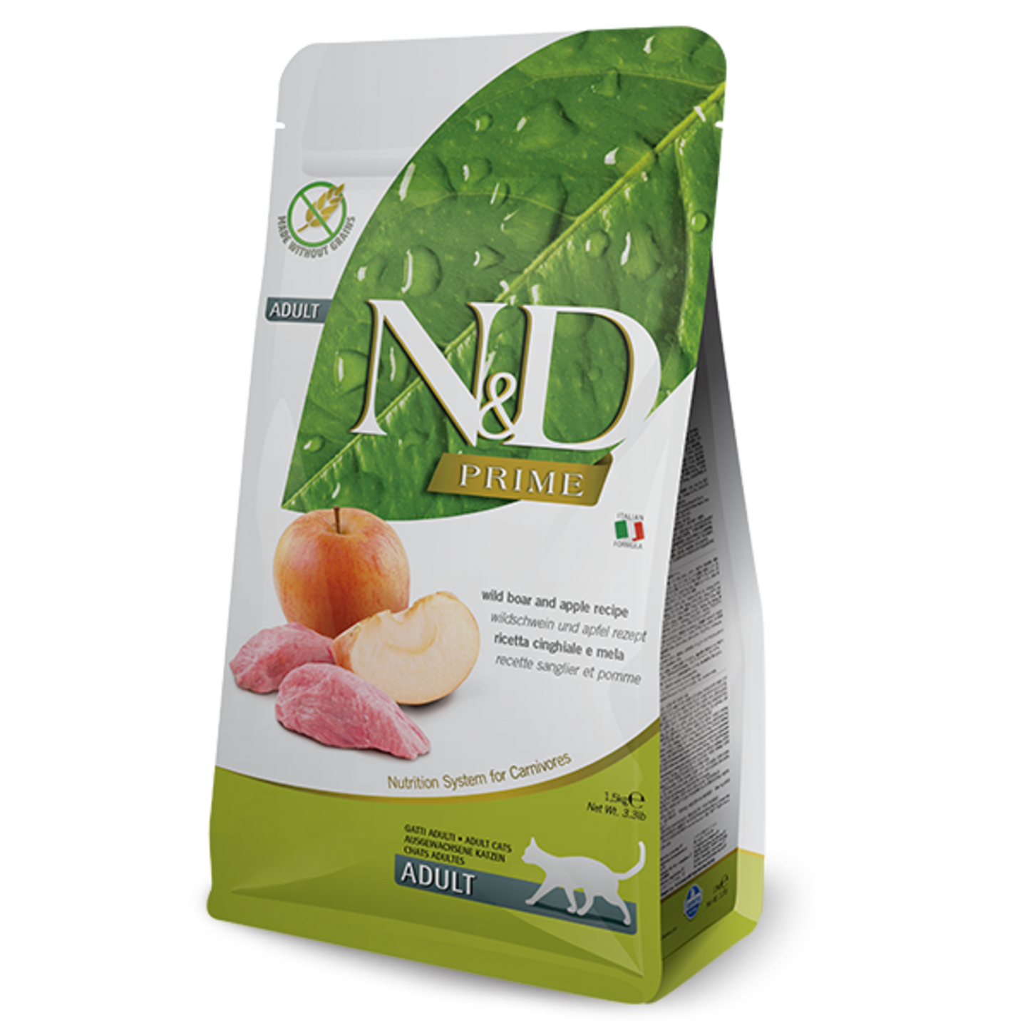 Farmina N&D Prime Adult Cat Wild Boar & Apple  3.3 lb