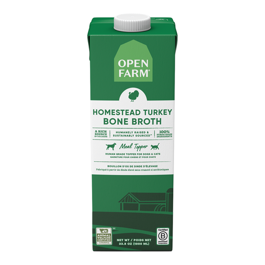 Open Farm Turkey Bone Broth for Dogs & Cats 32 oz