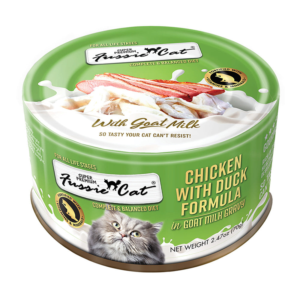 Fussie Cat with Goat Milk 2.47oz - Chicken w/Duck