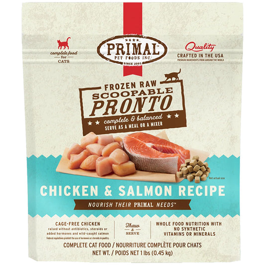 Primal Feline FZN Chicken & Salmon Pronto Formula 1lb Bag