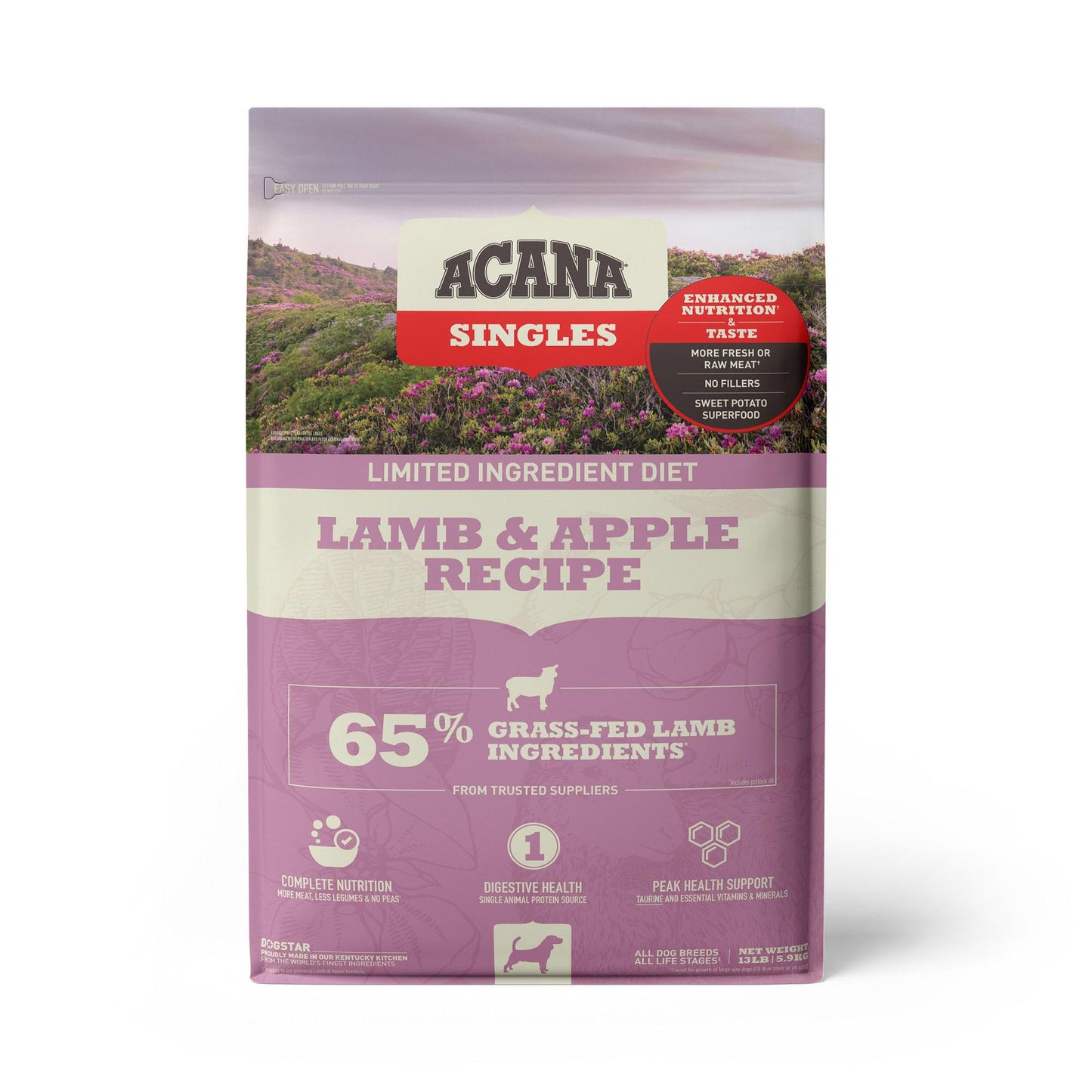 Acana GF Lamb & Apple Singles Dog Formula 13lb