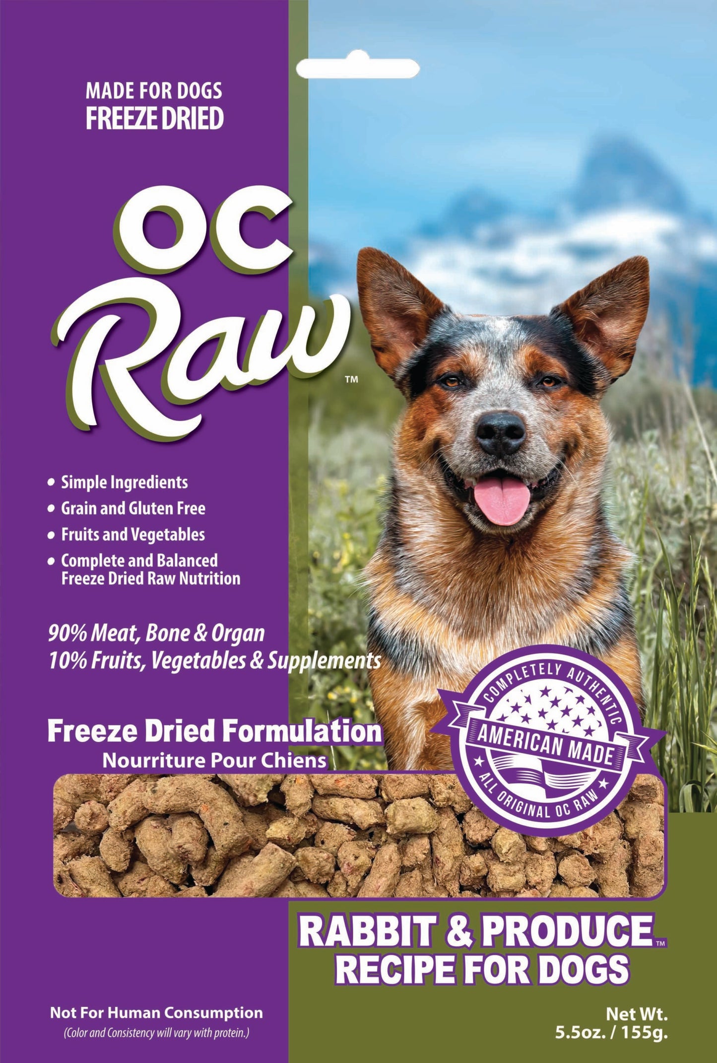OC Raw Freeze Dried Dog Food