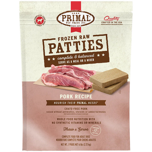 Primal Canine FZN Pork Formula 6lb Bag
