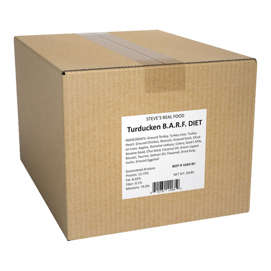 Steve's Real Food Turducken Patties BARF Diet 20lb