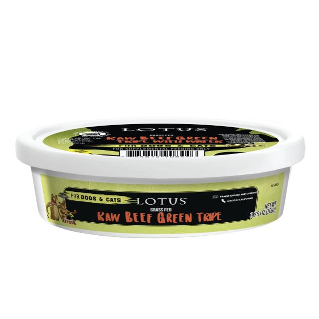 Lotus Raw Beef Green Tripe Recipe for Cats and Dogs 3.75oz