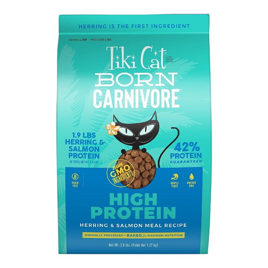 Tiki Cat Born Carnivore Luau Cat Kibble 2.8lb- Herring/Salmon