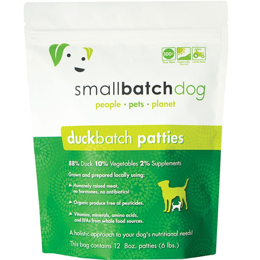 Smallbatch Dog Frozen Duck Patties 6lb