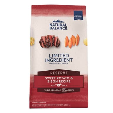 Natural Balance LID Sweet Potato and Bison Dry Dog Food 22lb