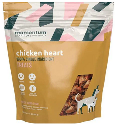 Momentum FD Raw Topper for Dogs and Cats 3.5oz -Chicken Heart