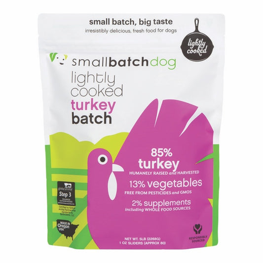 Smallbatch Lightly Cooked Turkey Formula for Dogs 5lb Bag