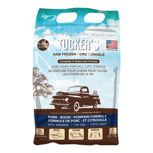 Tucker's FZN Raw Food for Dogs - Pork/Bison/Pumpkin 6 lb