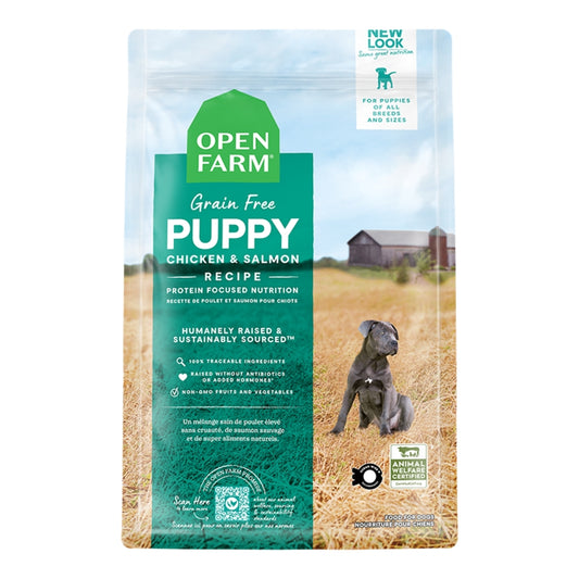 Open Farm GF Chicken and Salmon Recepie for Puppies 22lb