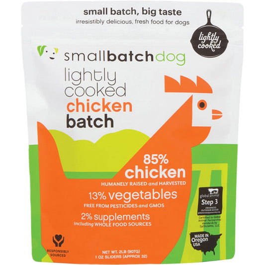 Smallbatch Lightly Cooked Chicken Sliders for Dogs 2lb