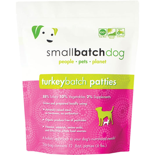 Smallbatch Dog Frozen Turkey Patties 6lb