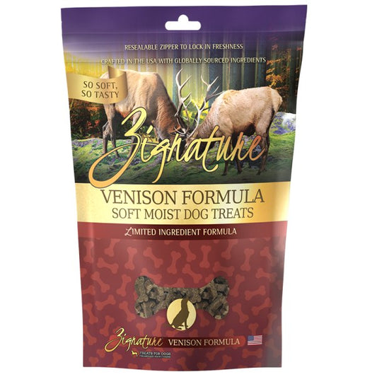 Zignature Soft Treats for Dogs 4oz -Venison